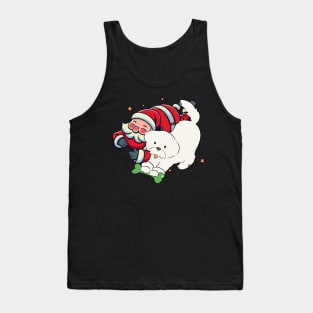 Santa Claus with Dog Tank Top